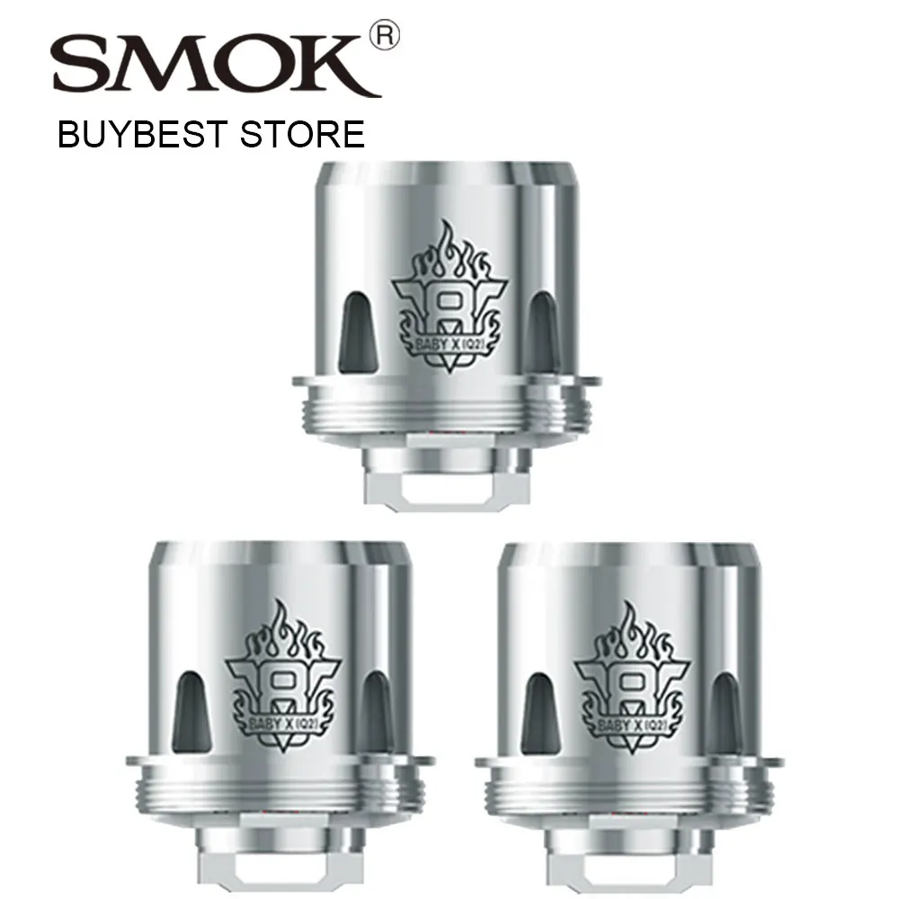 Оригинальная катушка SMOK TFV8 X-Baby Q2 3 шт. 0 4 Ом Двойная Головка Катушки для атомайзера