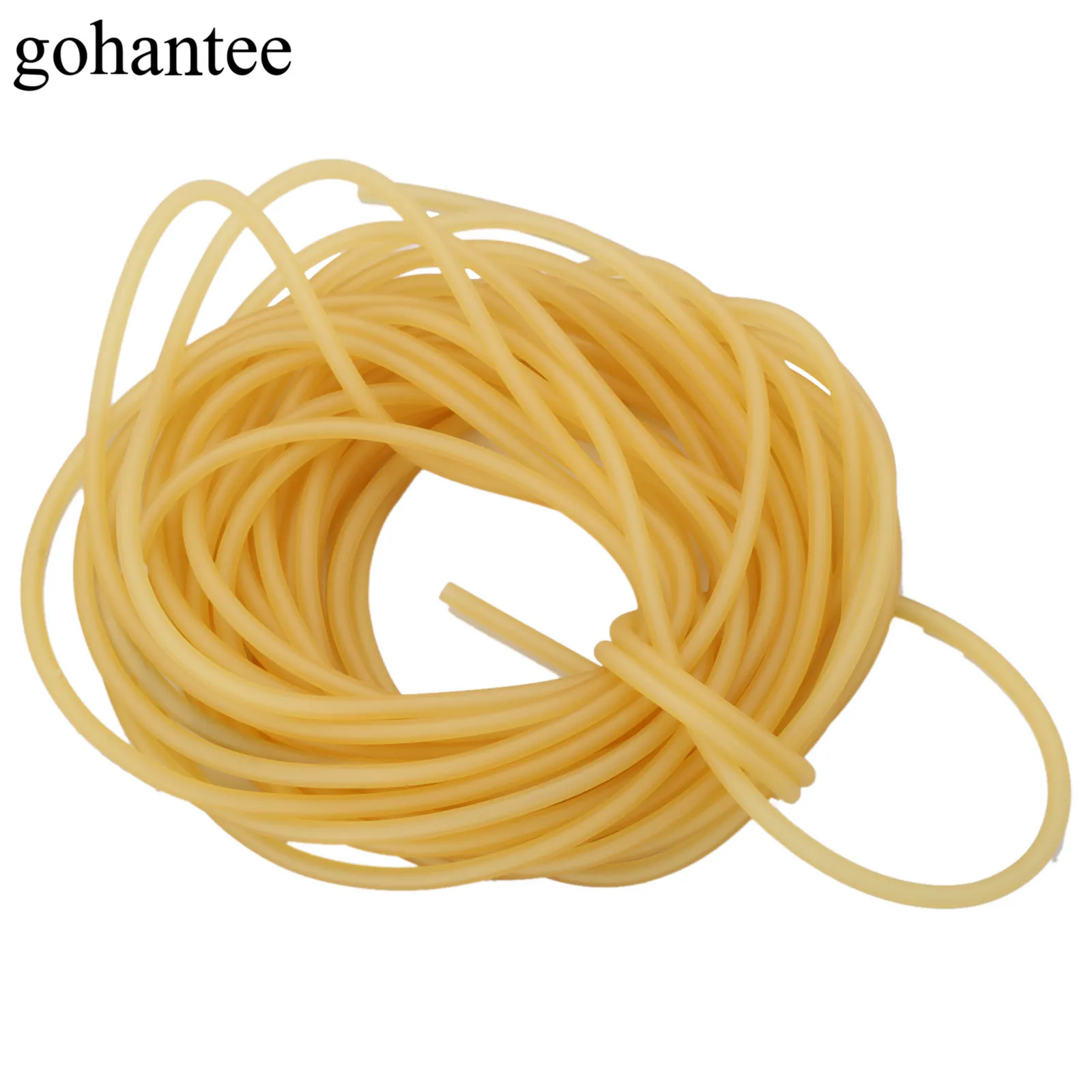 

Gohantee желтая 10 м натуральный Латекс резиновая трубка Эластичный банджи для охоты Рогатка катапульта 1636 мм x мм резиновые ленты трубки