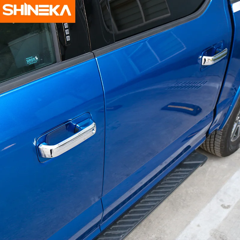 Хромированная накладка на ручку SHINEKA дверную автомобиля для Ford F150 2014 + без
