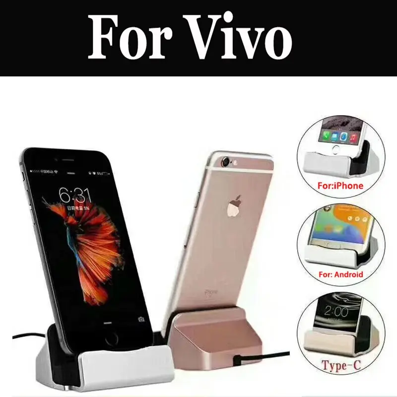 Зарядная док станция с Usb кабелем Android Type C для Vivo X6s X7 V5 Plus Xplay 5 6 X9 X20 X9s Lite Y66 V7 V9
