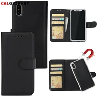 2 in 1 magnetic detachable leather wallet case for iphone 13 12 11 pro max phone case magnet removable retro ultra slim cover