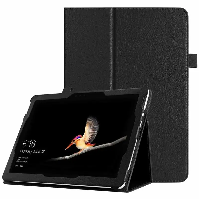 Чехол книжка Surface Go для Microsoft 2018 тонкий премиум класса из искусственной кожи чехол