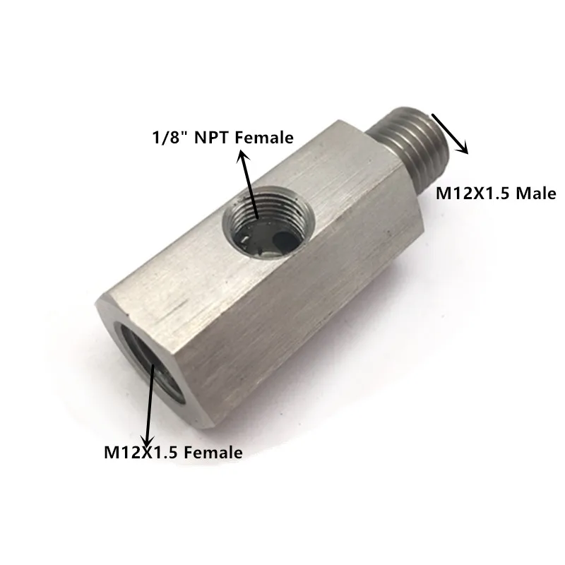 NPT место Мужской Женский 1/8 &quotк M12X1.5 адаптер Turbo масла Давление Сенсор для Honda