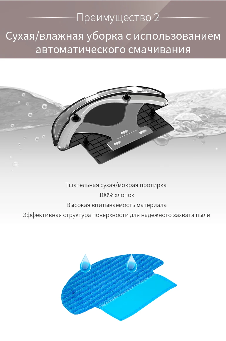 Seebest D750 Тьюринга 1,0 сухой и влажной уборки пылесос робот с водяным баком и гироскоп навигации робот пылесос