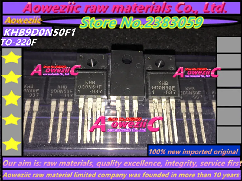 

Aoweziic 100%new imported original SVF7N65F 7A 650V SMK830FC SMK830 4.5A 500V KHB9D0N50F1 9D0N50F1 9A 500V TO-220F transistor