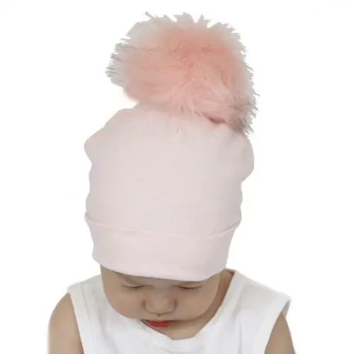 Модная осенне-зимняя теплая Шапка-бини для маленьких детей | Детская одежда и