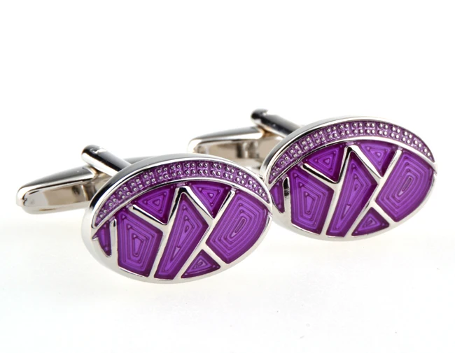 Мужские запонки серебряные черные синие фиолетовые для рубашки J1169|purple cufflink|men cuff