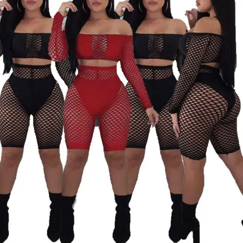 Женский комплект из двух предметов Новинка лета 2019 женские пикантные сетчатые