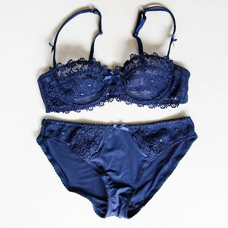 Женский комплект нижнего белья BS3 винтажный с кружевной вышивкой бюстгальтер без