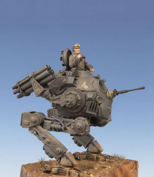 Набор для сборки фигурок из смолы в масштабе 1/35 T.R.W. UNKE и рисунок на