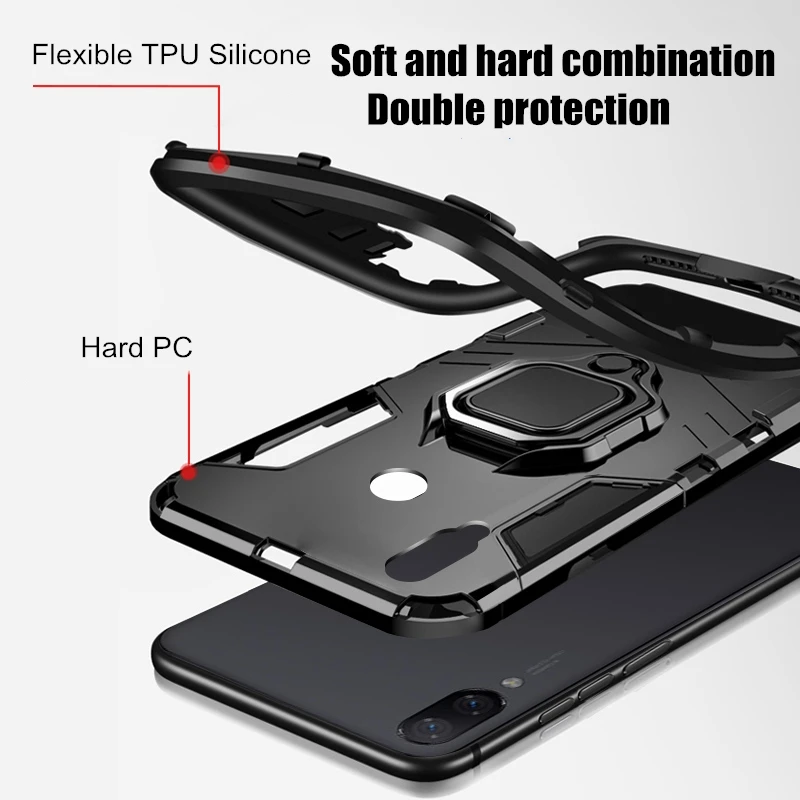 KEYSION For Samsung Galaxy M20 M30 Case Ring Holder Armor Soft Silicone Bumper Phone Finger shockproof Fundas | Мобильные телефоны