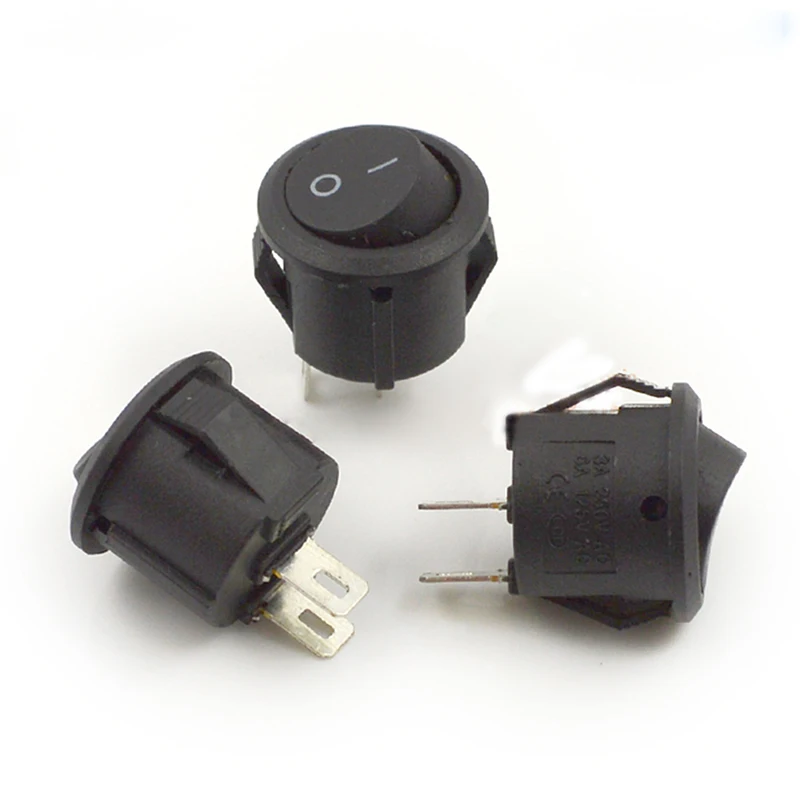 Круглый кнопочный выключатель для лодки 10 шт. Регулируемый переключатель два