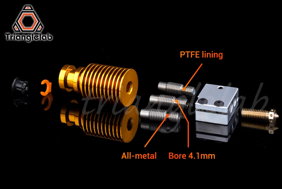 Превосходное качество золотой радиатор v6 вулкан hotend J-нагревательная головка блок теплоотвод сопло для E3D HOTEND для titan экструдер