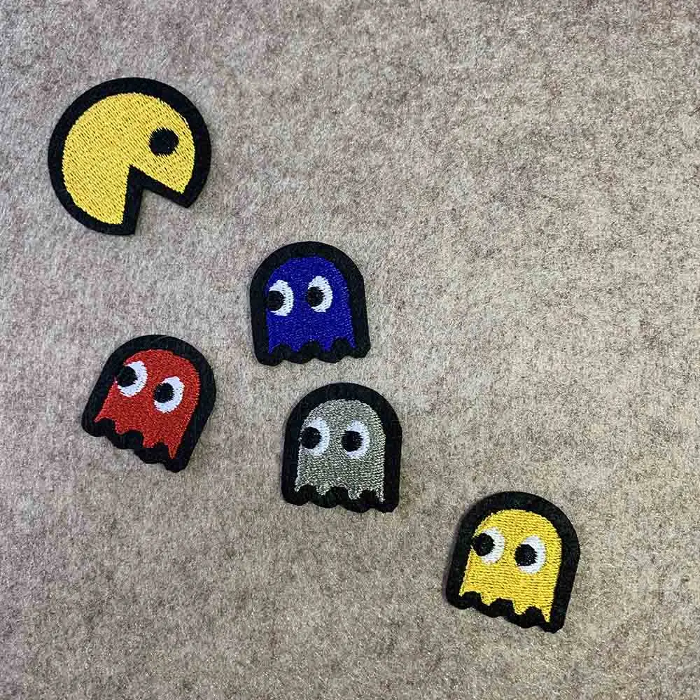 Заплатка с утюгом Pacman в стиле ретро 80 х|Заплатки| |