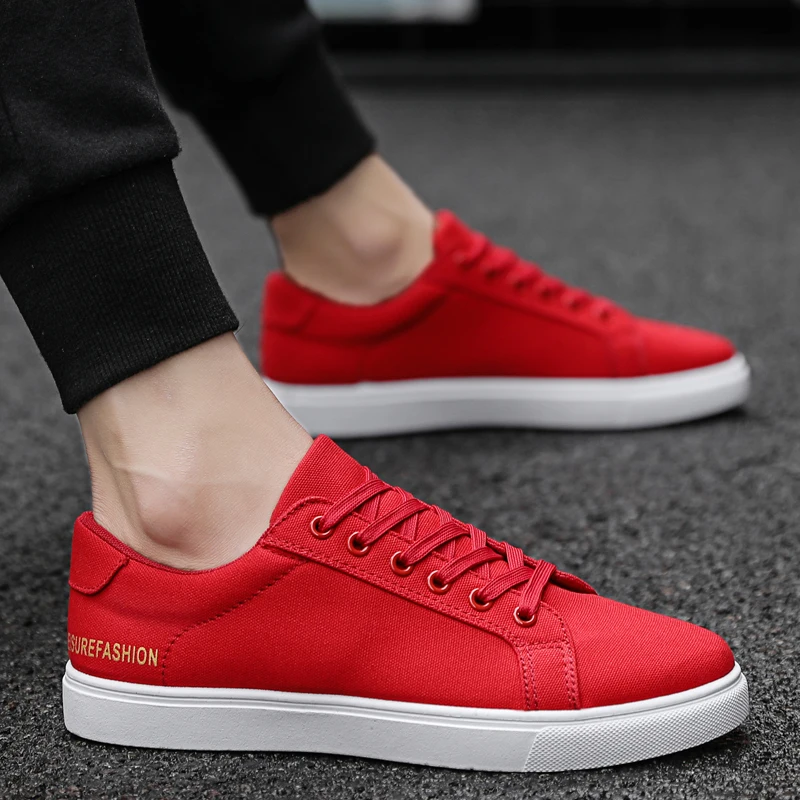 WOLF WHO New Arrivals Men Canvas Casual Shoes Male Lace Up Black Sneakers Comfortable lightweight Shoes buty meskie X-029