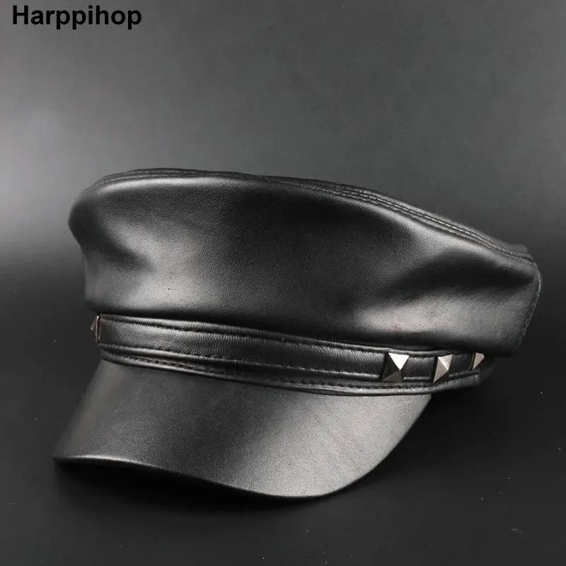Harppihop * 2019 Весенние шапки из овечьей кожи повседневные теплые мужские в стиле