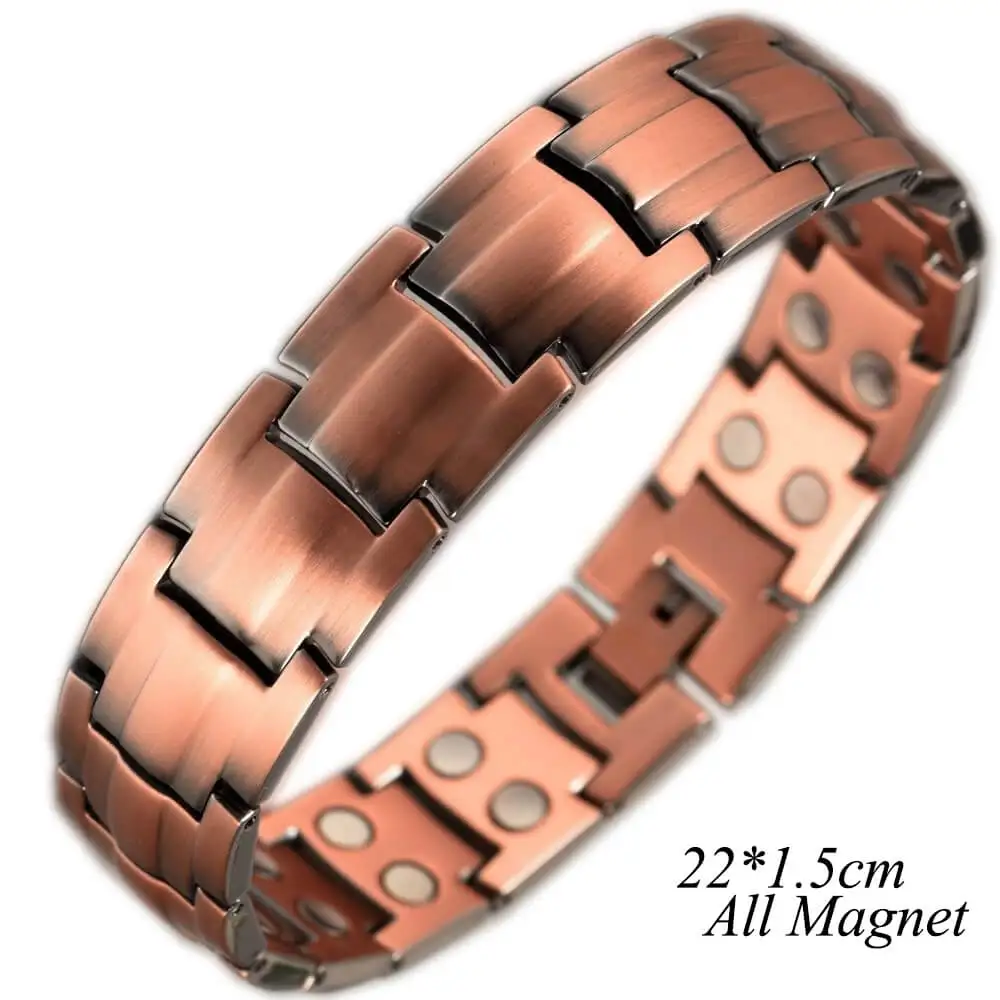 Нержавеющая сталь медный магнитный браслет для влюбленных пар женщин и мужчин