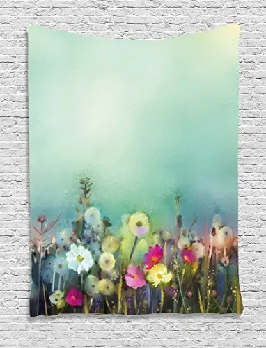 Акварельный домашний Цветочный декор гобелен Vogue дисплей Вистерия фиалки венок