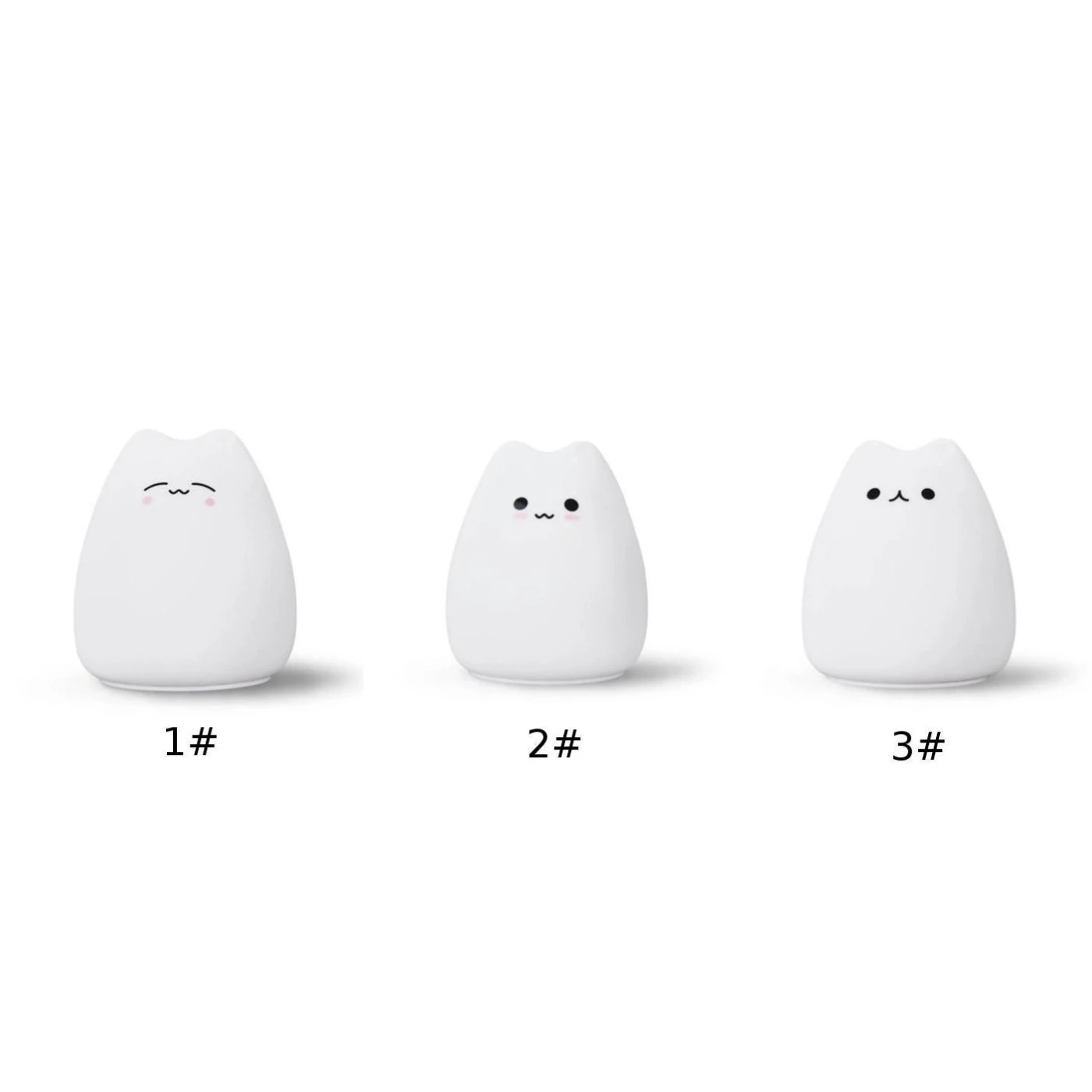 Ночной светильник с usb зарядкой 7 цветов силиконовый светодиодный изображением