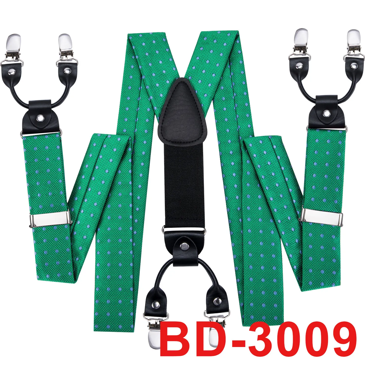 BD-3009 Мужские подтяжки плед вечерние Свадебный классический 6 Клипов шелковый галстук-бабочка карман квадратный набор синий черный розовый Y Форма регулируемые подтяжки - Цвет: BD-3009