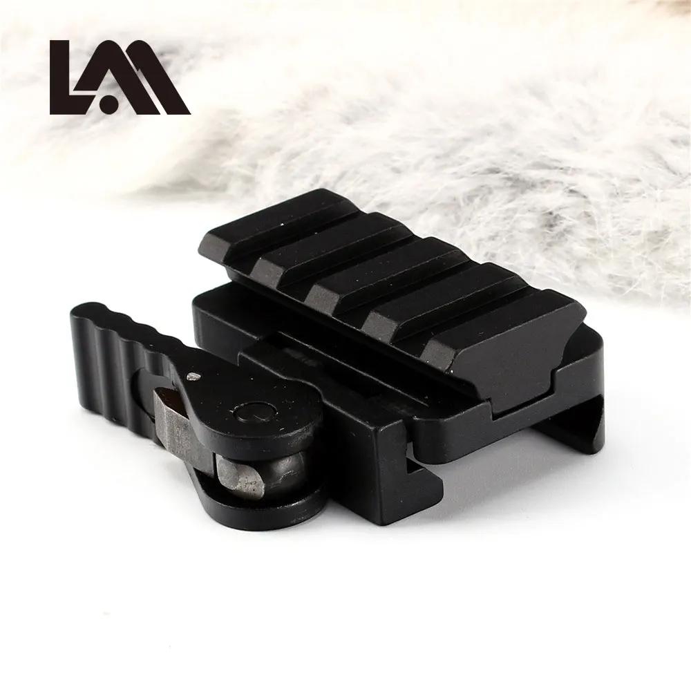 Black Lambul Quick Release AR-15 M16 Red Dot Riser Mount Adapter металлическое компактное Крепление подходит для охотничьего лазерного прицела 20 мм Пикатинни - Цвет: Black