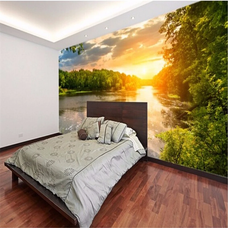 Обои beibehang на заказ 3 Tianhe пейзаж закат 3D фото обои Фреска для гостиной фоновая - Фото №1