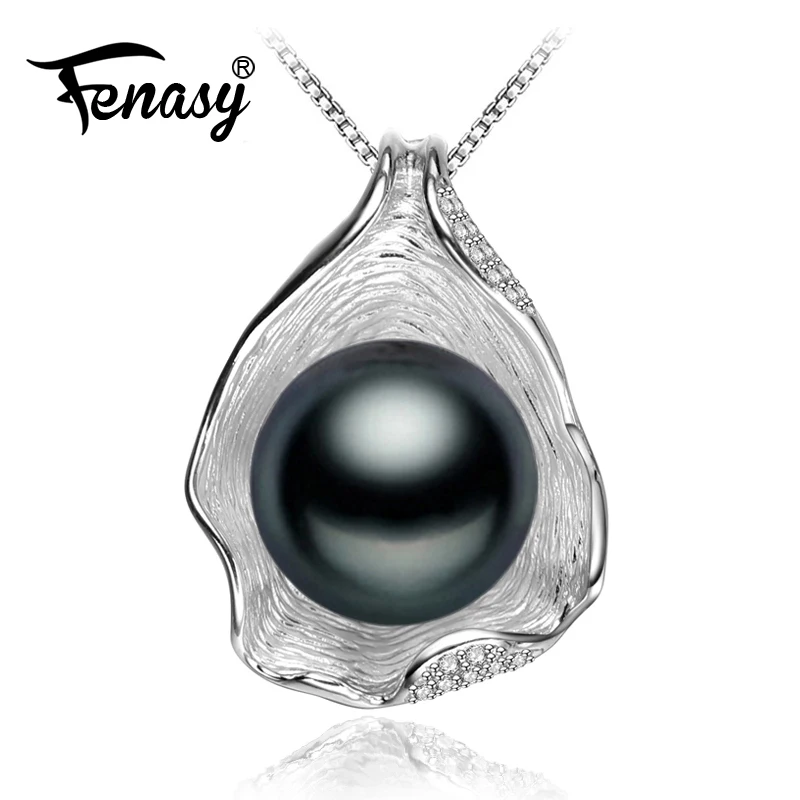 Украшения из жемчуга FENASY ожерелье натурального черно золотистое женское новой