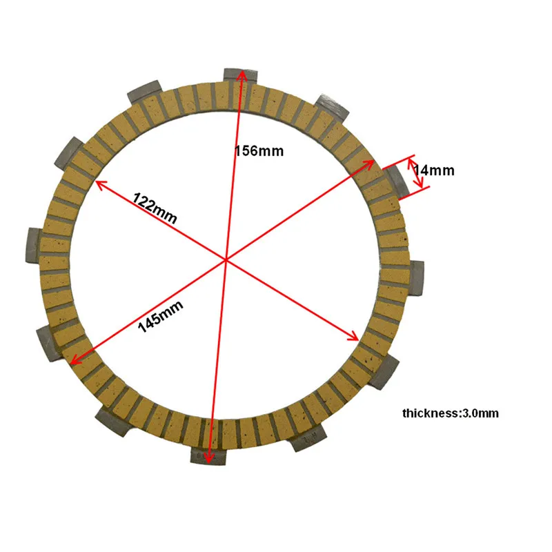 Детали двигателя мотоцикла комплект фрикционных пластин сцепления для Kawasaki ZX1000