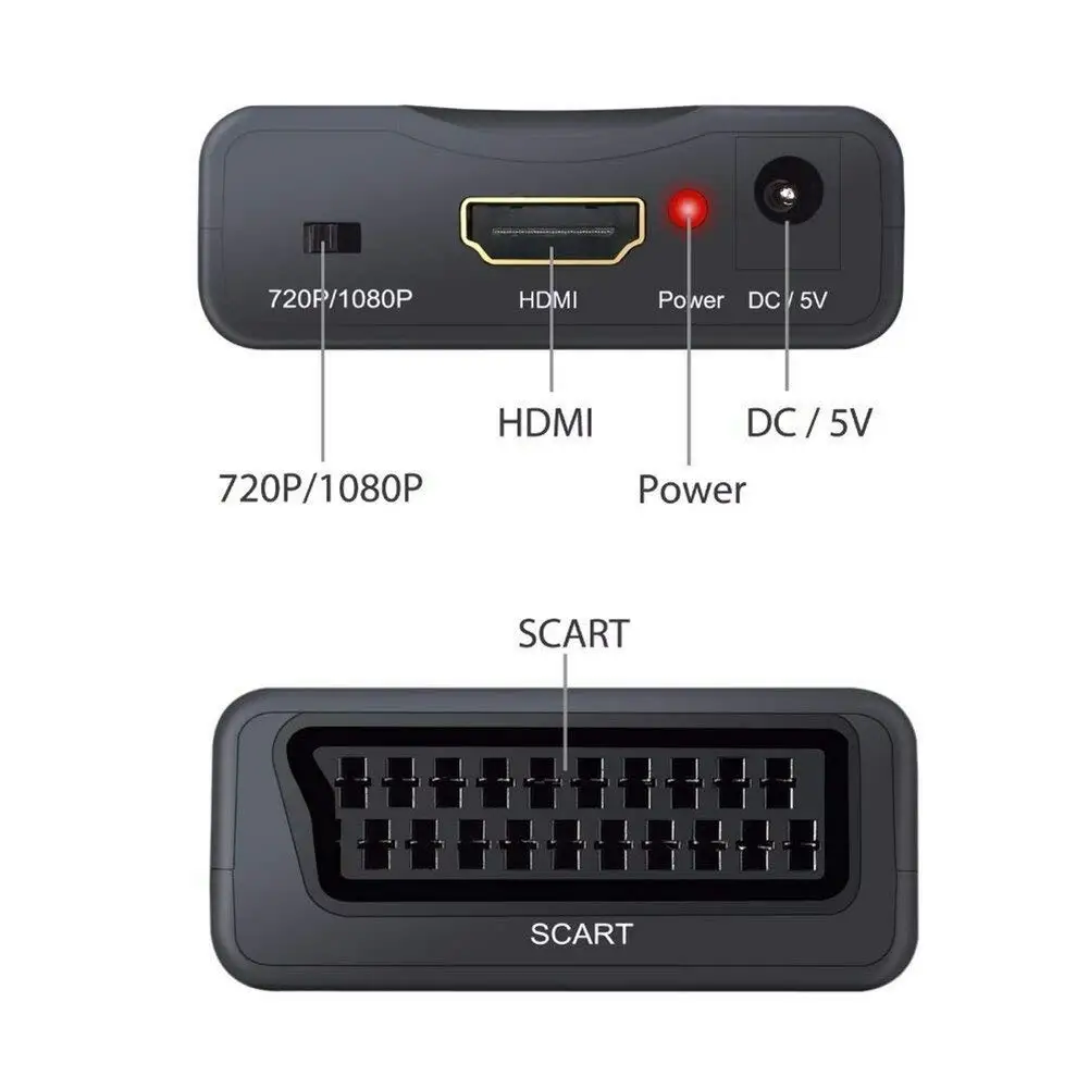 SCLS Новый 1080P Scart к HDMI адаптер Upscaler видео аудио конвертер для ТВ HDTV STB VHS XBox PS3 Sky DVD Blu