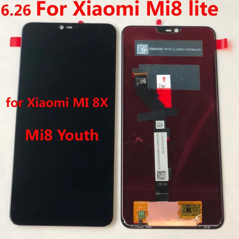 6,2" тестовый ЖК-дисплей AAA для Xiao mi 8 lite mi 8 Youth, ЖК-дисплей, сенсорный экран mi 8x mi 8x, дигитайзер в сборе, замена