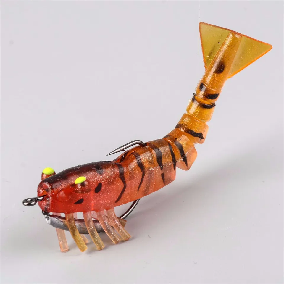 Мягкая силиконовая приманка для рыбалки с креветками Maximumcatch | Спорт и