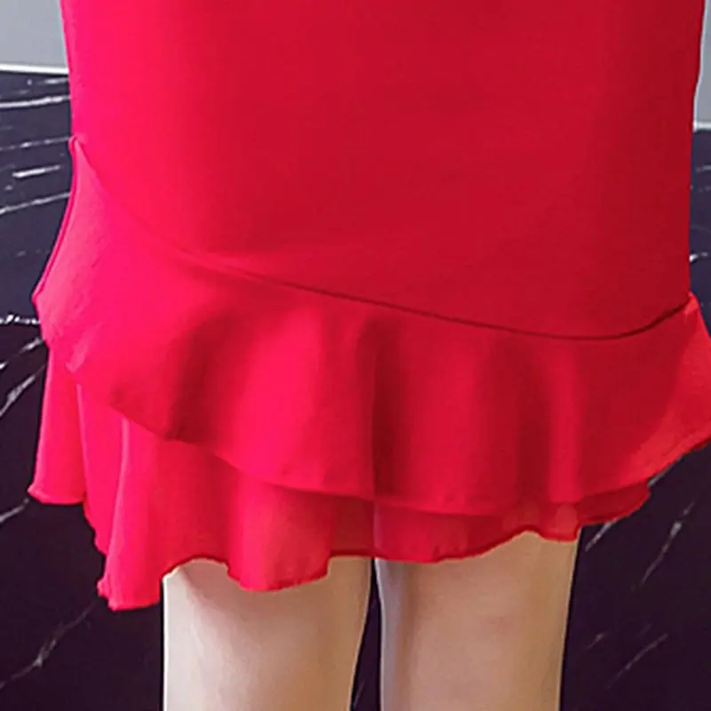 

SEXMKL Plus Size Red Skirts Womens Summer 2020 Autumn High Waist Skirt Sexy Saias Feminina Office Ladies Pencil Black Skirt XXXL