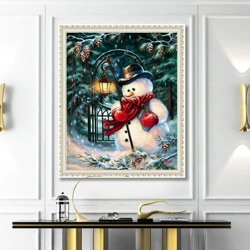 5d алмазное Украшение diy Вышивка крестом lanternsnowman картина из мозаики и бриллиантов