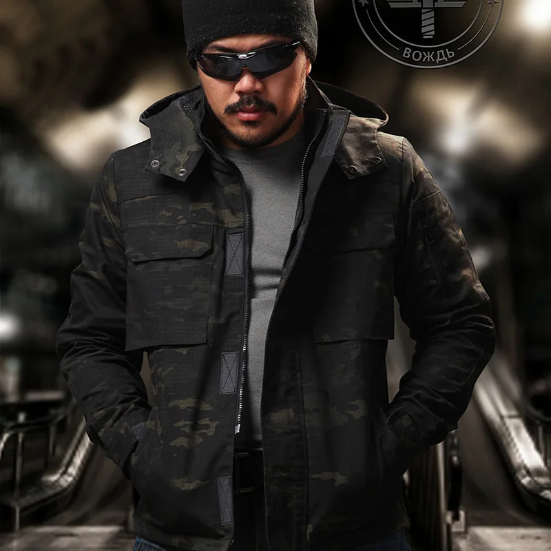 Тактическая камуфляжная куртка с капюшоном Ripstop Полевая тактическая для уличной