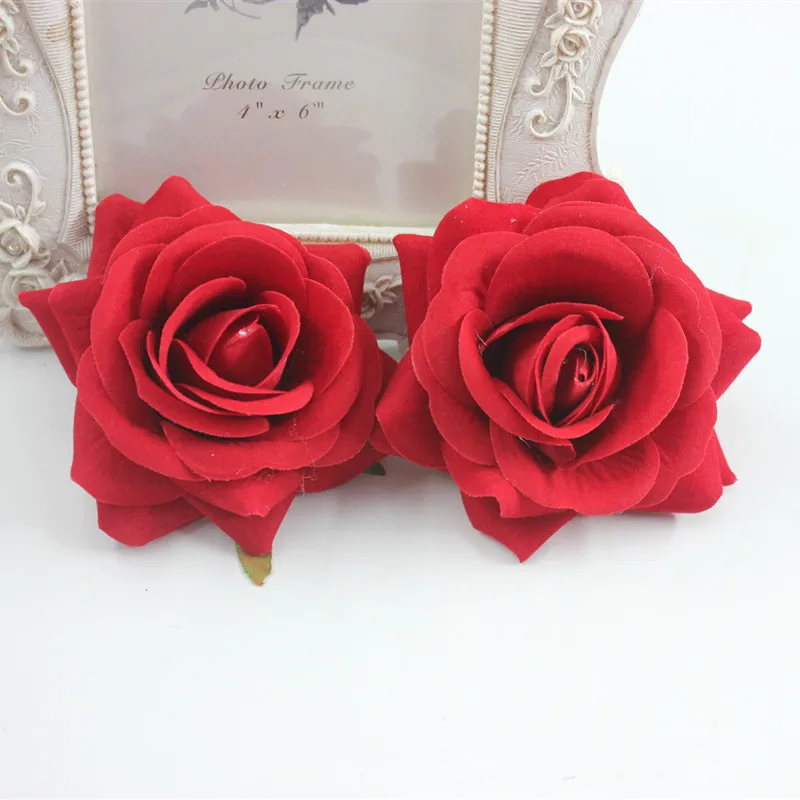 6 шт. simulacao big borda rosas DE tecido Seda com flores Nenhum sapatos sapateado chapeus do casamento 8 см | Дом и сад
