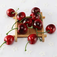 new 20pcs fake cherry artificial fruit model house kitchen party decorative teach prop restaurant decoration fruit shop display
