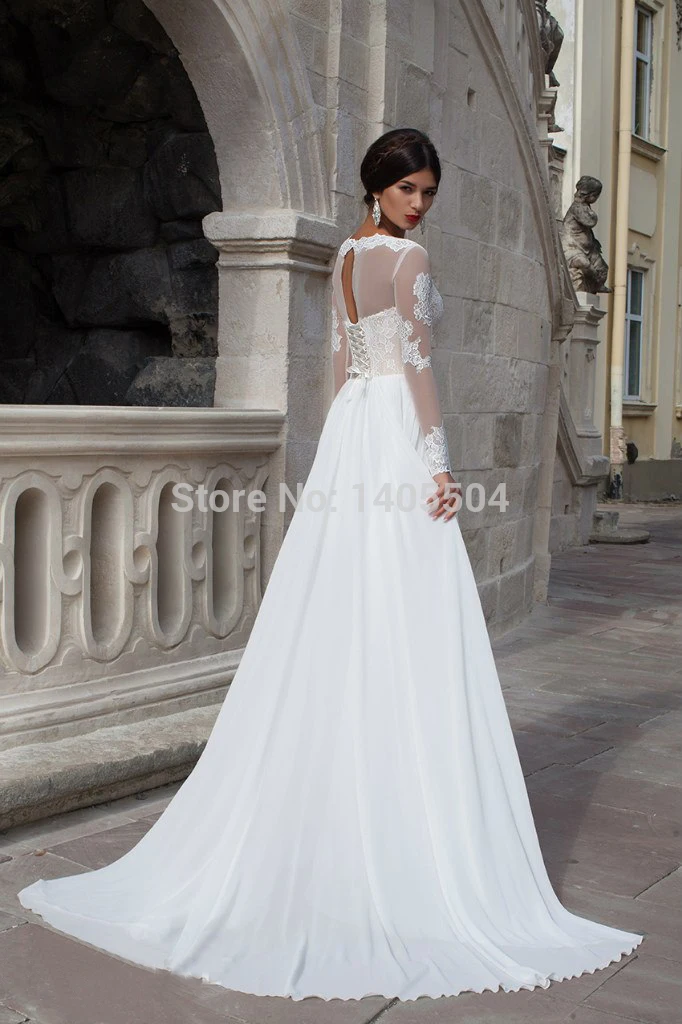 92015 New Vestidos crystals Rhinestone Applique Pearls Lace pleats Beaded Bridal Gowns Luxury sheer Cap Quality Wedding Dresses | Свадьбы и
