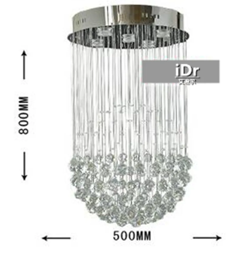 Простая и современная висячая проволочная подвесная хрустальная лампа для