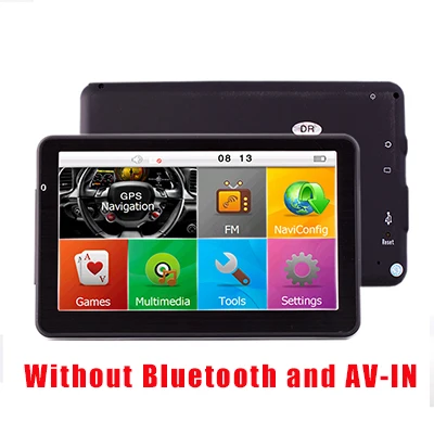 No Bluetooth No AVIN 7-дюймовый автомобильный gps навигации Bluetooth 800 МГц 8 ГБ/256 МБ полный Европа/США/Россия Навител Высокое разрешение автомобиля gps av-in - Размер экрана, дюймов: No Bluetooth No AVIN