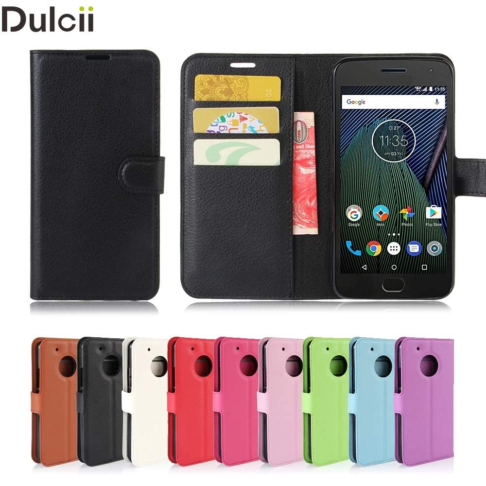 Dulcii для Motorola Moto G 5 Plus чехол телефона s из искусственной кожи личи кошелек с
