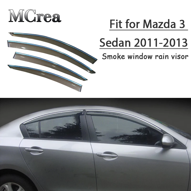4 шт. дефлекторы для Mazda 3 Sedan 2011 2012 2013|Уплотнители авто| |
