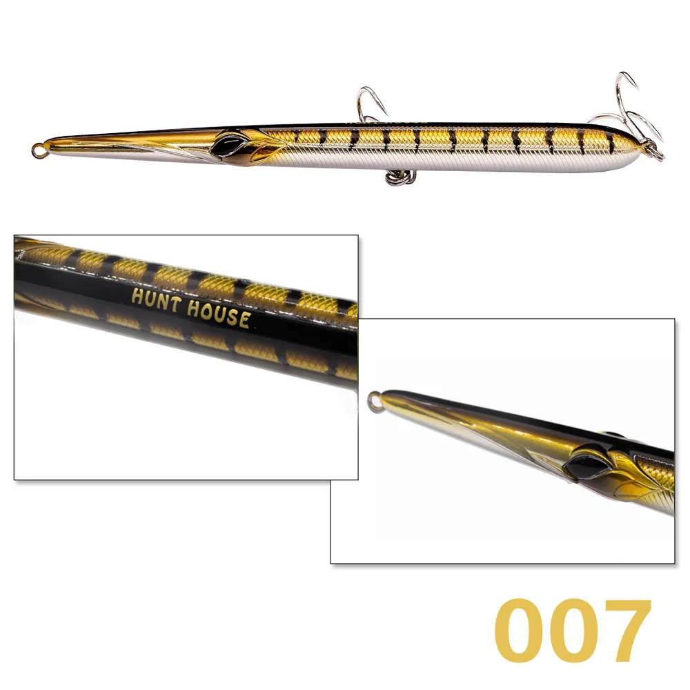 007 Hunthouse stylo 210 рыболовные приманки 5 штук в партии Карандаш 205 мм 31/36 г длинный Литой карандаш stickbaits плавающий оседающая на дно приманка игла красивый - Цвет: 007