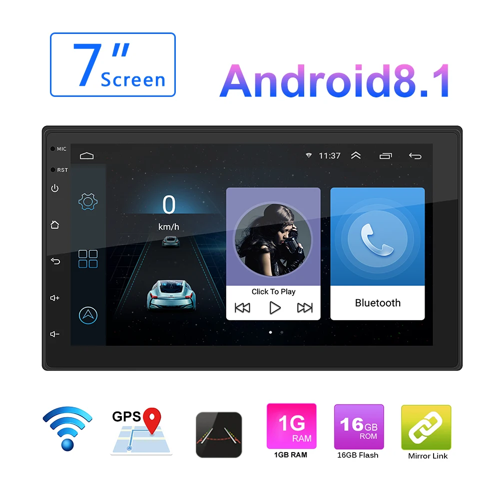 Радио 2din автомобильный радиоприемник андроид мультимедийный плеер 2 Din 7