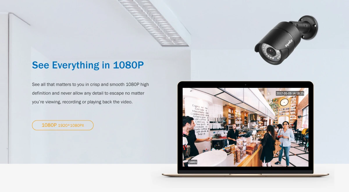 SANNCE 8CH 1080P 2MP CCTV DVR рекордер 8 шт 1080P HD 1920*1080 дюймов/наружная система безопасности и 1 ТБ HDD Onvif
