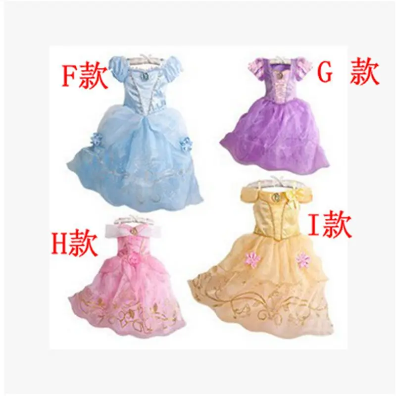 Бесплатная доставка девочки Снежная королева нарядное платье Детские платья