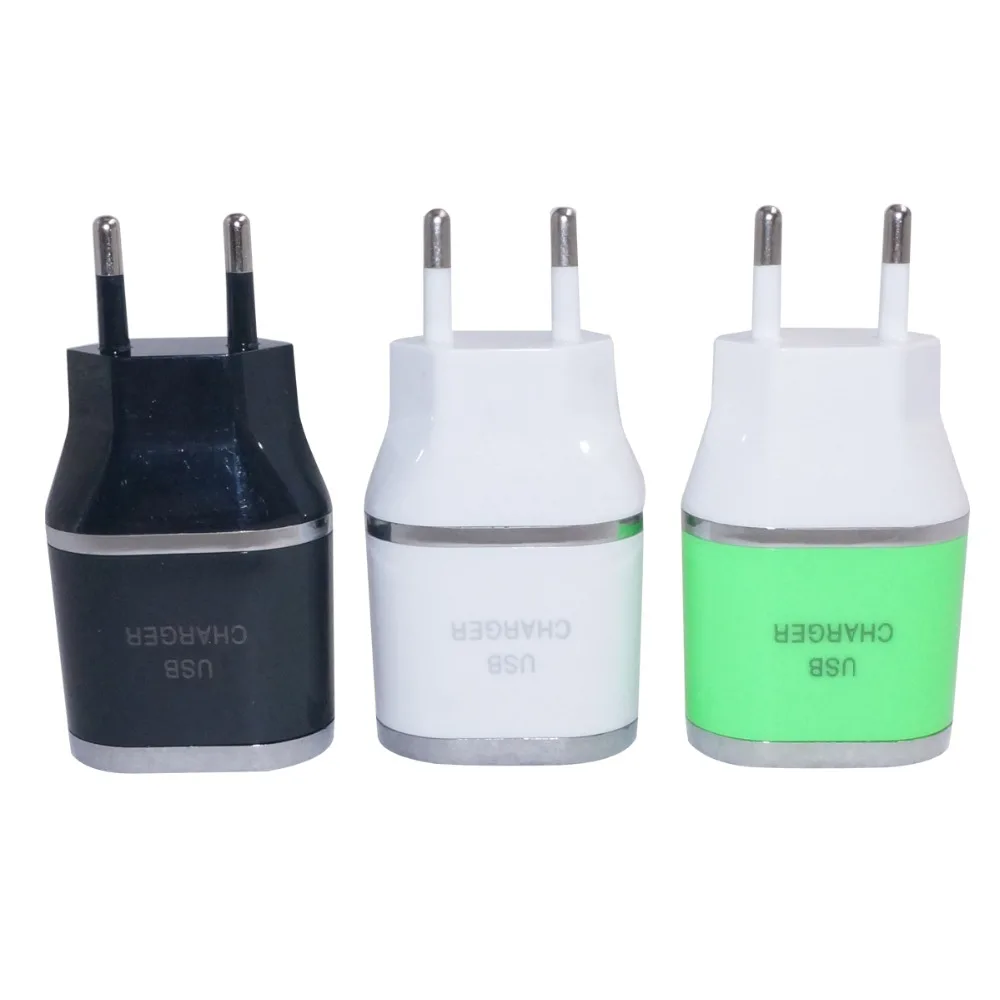 Quwind стены Зарядное устройство 5 В 2A Dual USB Адаптеры питания ЕС Plug 100 В-240 для Android IPhone 6
