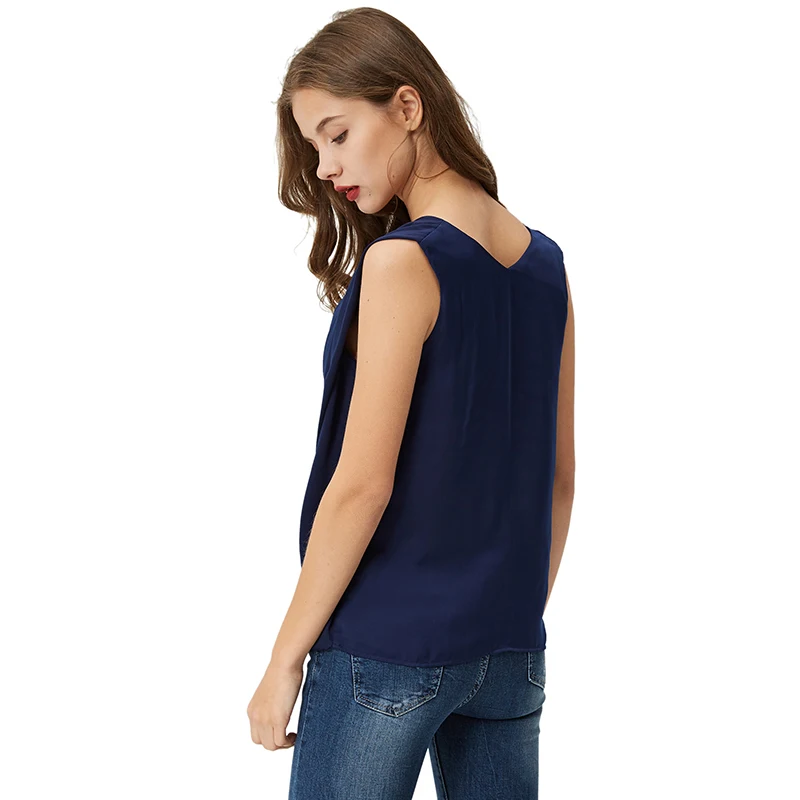 Блузка женская летняя однотонная без рукавов | Женская одежда