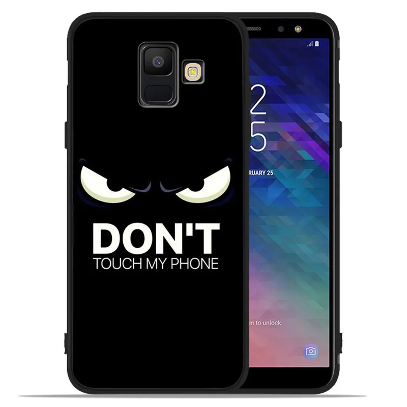 И надписью «Don't touch my phone»(не трогай мой для samsung Galaxy A9 A8 A7 A6 A5 A3 J3 J4 J5 J6 J8 плюс чехол для телефона чехол Coque Чехол-футляр мягкий
