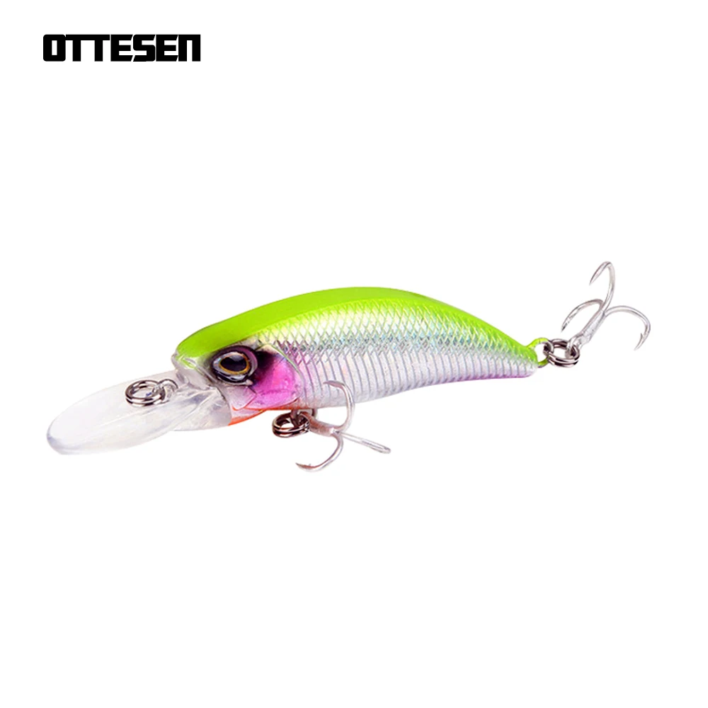 OTTESEN 1pcs/lot 65mm 5.2g minnow fishing lure pesca peche tackle isca artificial wobbler trout bassbait high quality bait | Спорт и