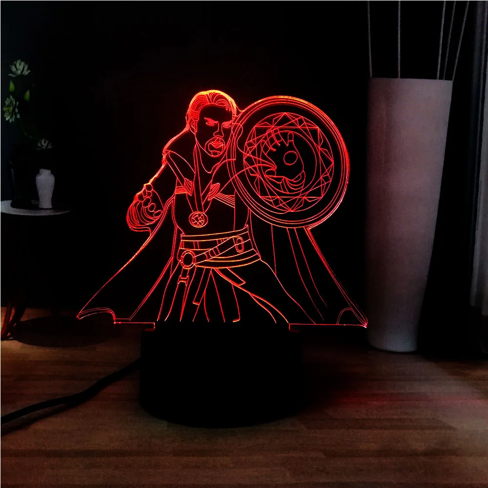 Новинка иллюзия 7 цветов Marvel Dr stranna LED Novel Dec акриловый USB ночник прикроватный свет